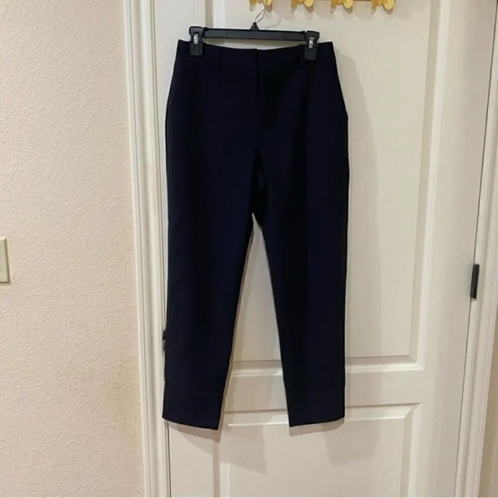 Outerknown Women’s Size 4 Navy Blue Wool Blend Tailored Trouser Pants Slim NWT